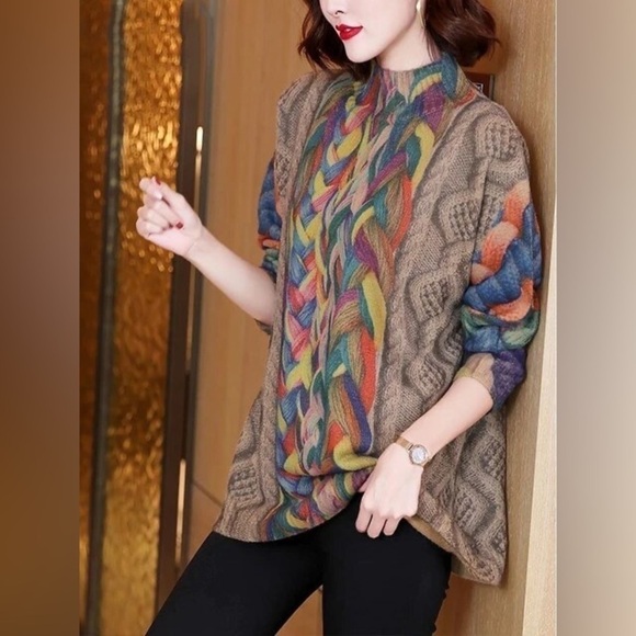 Max LuLu Paris Max Korean Style Turtleneck One Size NWT - Picture 2 of 5